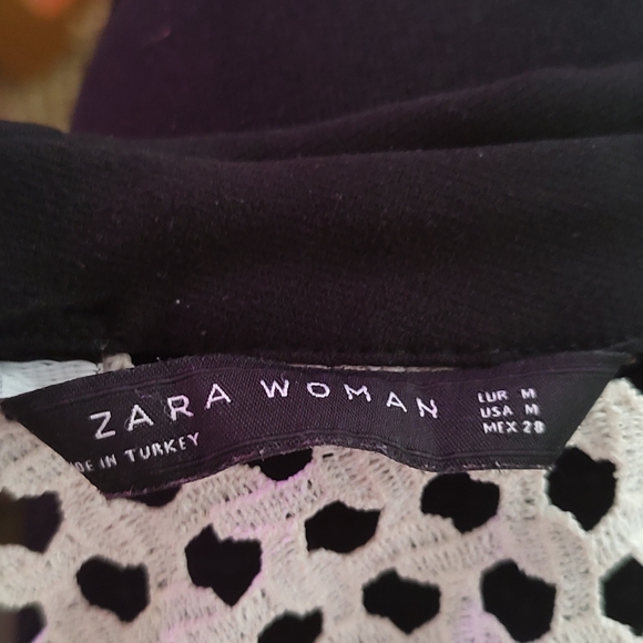 Zara Woman Dress Medium Black White - Picture 3 of 3